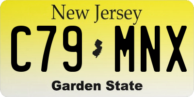 NJ license plate C79MNX