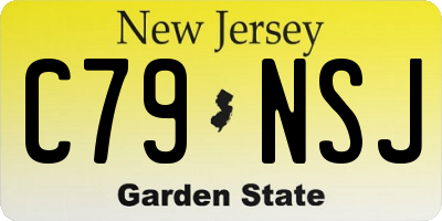 NJ license plate C79NSJ