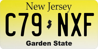 NJ license plate C79NXF