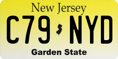 NJ license plate C79NYD