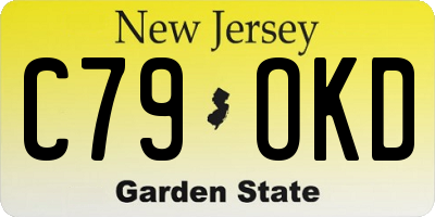 NJ license plate C79OKD
