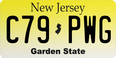 NJ license plate C79PWG