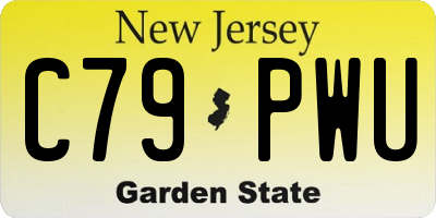 NJ license plate C79PWU
