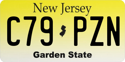 NJ license plate C79PZN