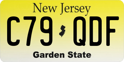 NJ license plate C79QDF