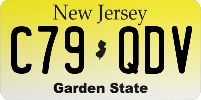 NJ license plate C79QDV