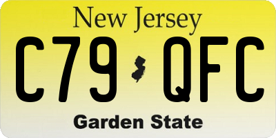 NJ license plate C79QFC