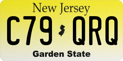 NJ license plate C79QRQ