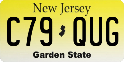 NJ license plate C79QUG