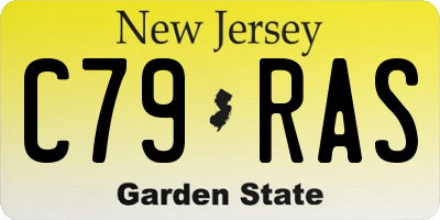 NJ license plate C79RAS