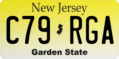 NJ license plate C79RGA