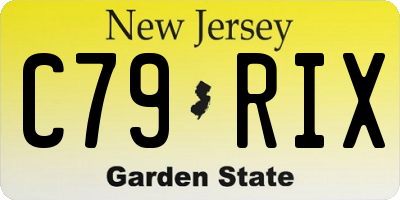 NJ license plate C79RIX