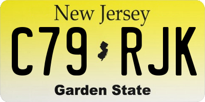 NJ license plate C79RJK