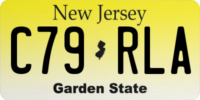 NJ license plate C79RLA