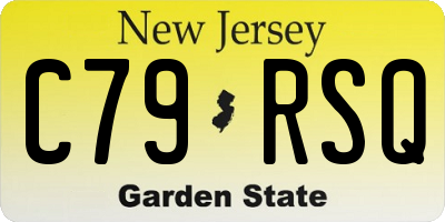 NJ license plate C79RSQ