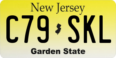 NJ license plate C79SKL