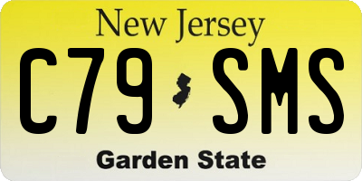 NJ license plate C79SMS