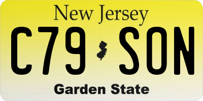 NJ license plate C79SON