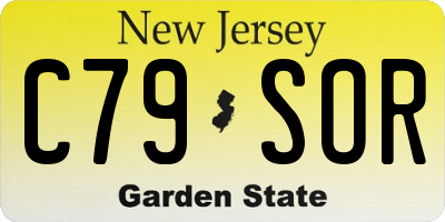 NJ license plate C79SOR