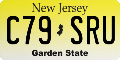 NJ license plate C79SRU