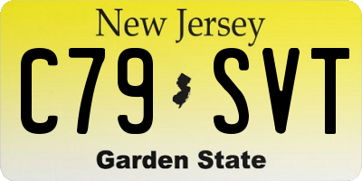 NJ license plate C79SVT