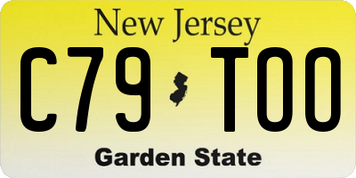 NJ license plate C79TOO