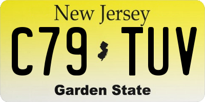 NJ license plate C79TUV