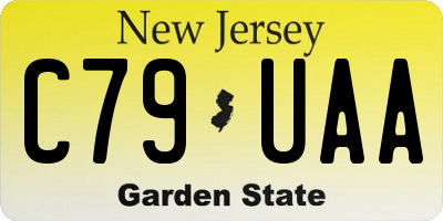 NJ license plate C79UAA