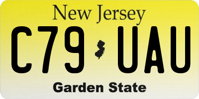 NJ license plate C79UAU