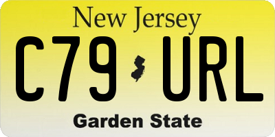 NJ license plate C79URL