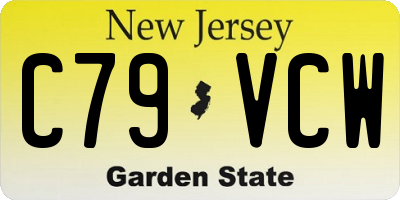 NJ license plate C79VCW