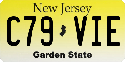 NJ license plate C79VIE