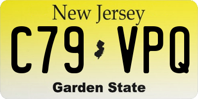NJ license plate C79VPQ