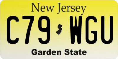 NJ license plate C79WGU