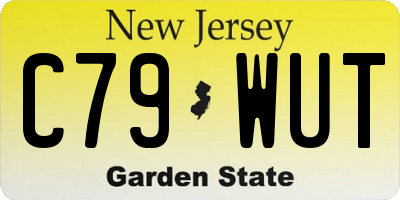 NJ license plate C79WUT
