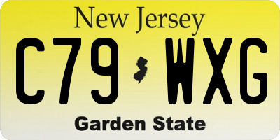 NJ license plate C79WXG