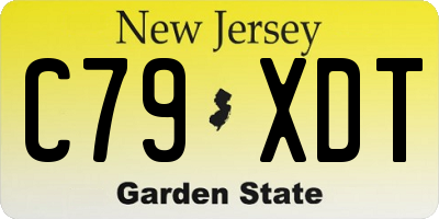 NJ license plate C79XDT