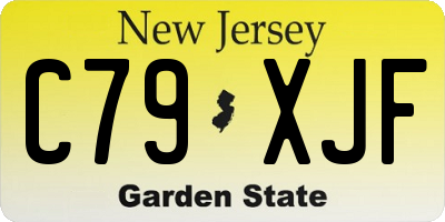 NJ license plate C79XJF