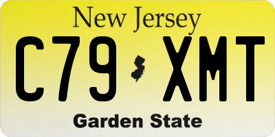 NJ license plate C79XMT