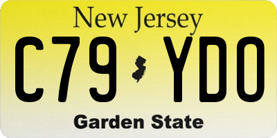 NJ license plate C79YDO