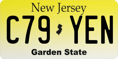 NJ license plate C79YEN