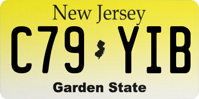 NJ license plate C79YIB