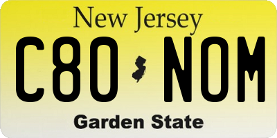 NJ license plate C80NOM