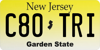 NJ license plate C80TRI