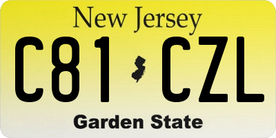 NJ license plate C81CZL