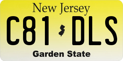 NJ license plate C81DLS