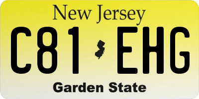NJ license plate C81EHG