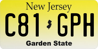 NJ license plate C81GPH