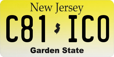 NJ license plate C81ICO