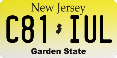 NJ license plate C81IUL